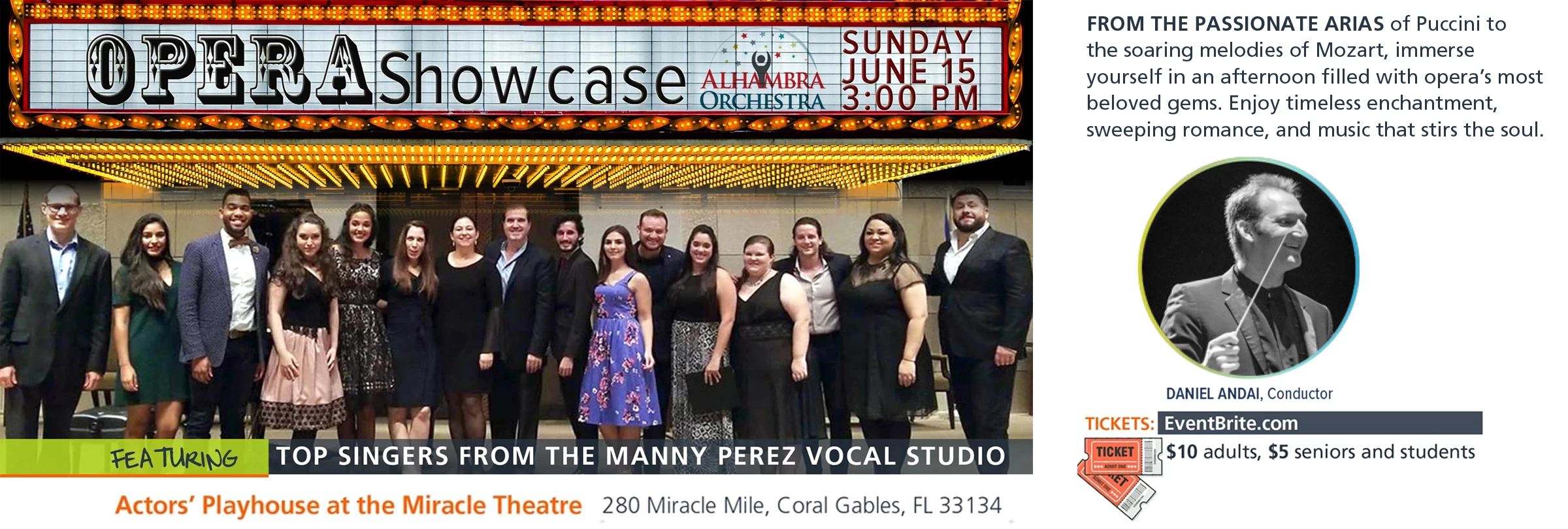 Opera Showcase Concert - June 15 @3:00 PM